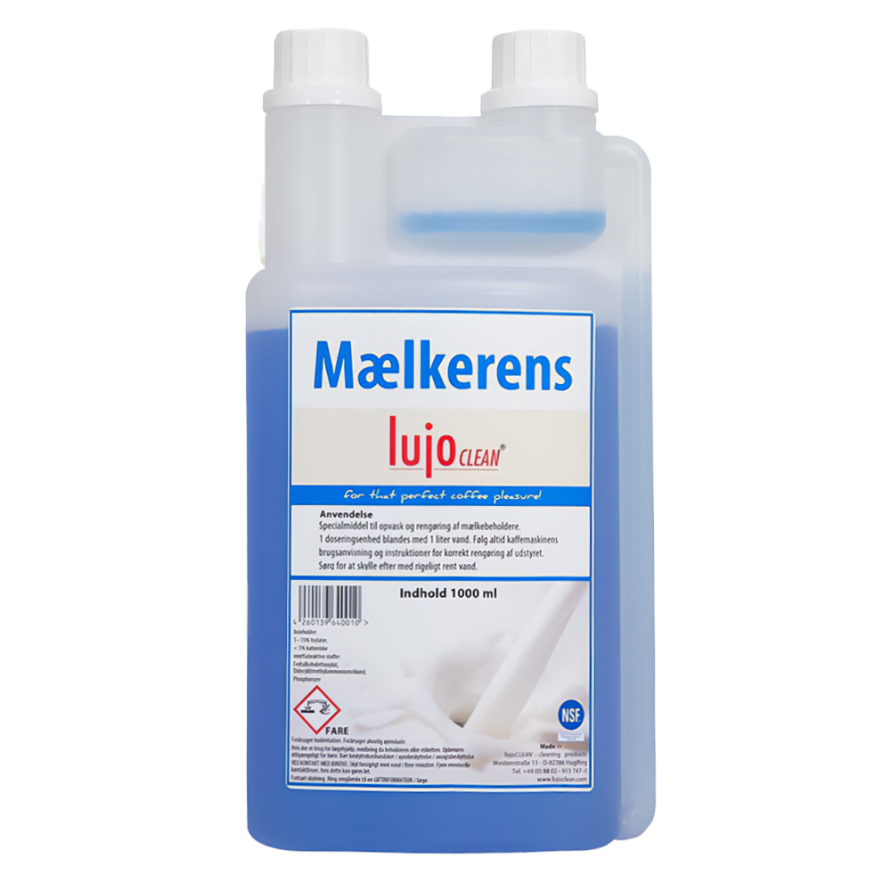 Lujo rensevæske blå til mælkedel, 1000ml